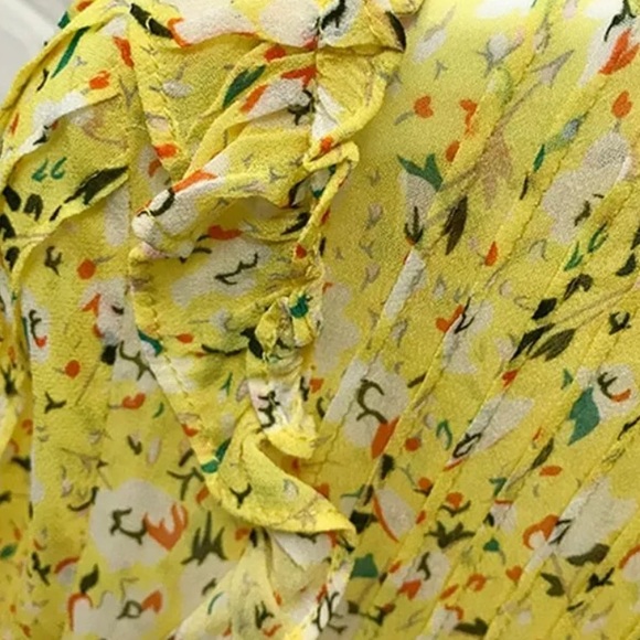 (SOLD)Self Portrait Yellow Floral Maxi Dress - Picture 8 of 8